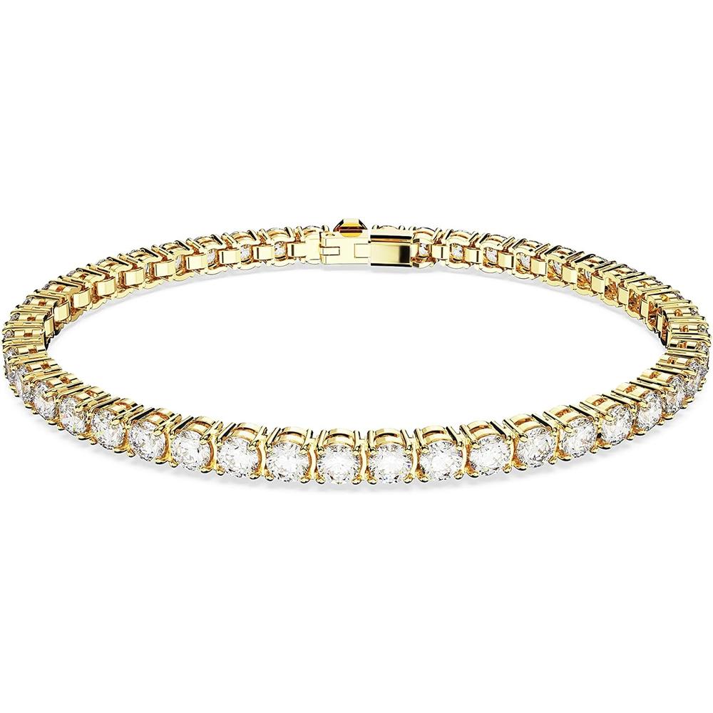 SWAROVSKI PULSERA TENNIS MATRIX ORO MEDIUM | DORADO - 1