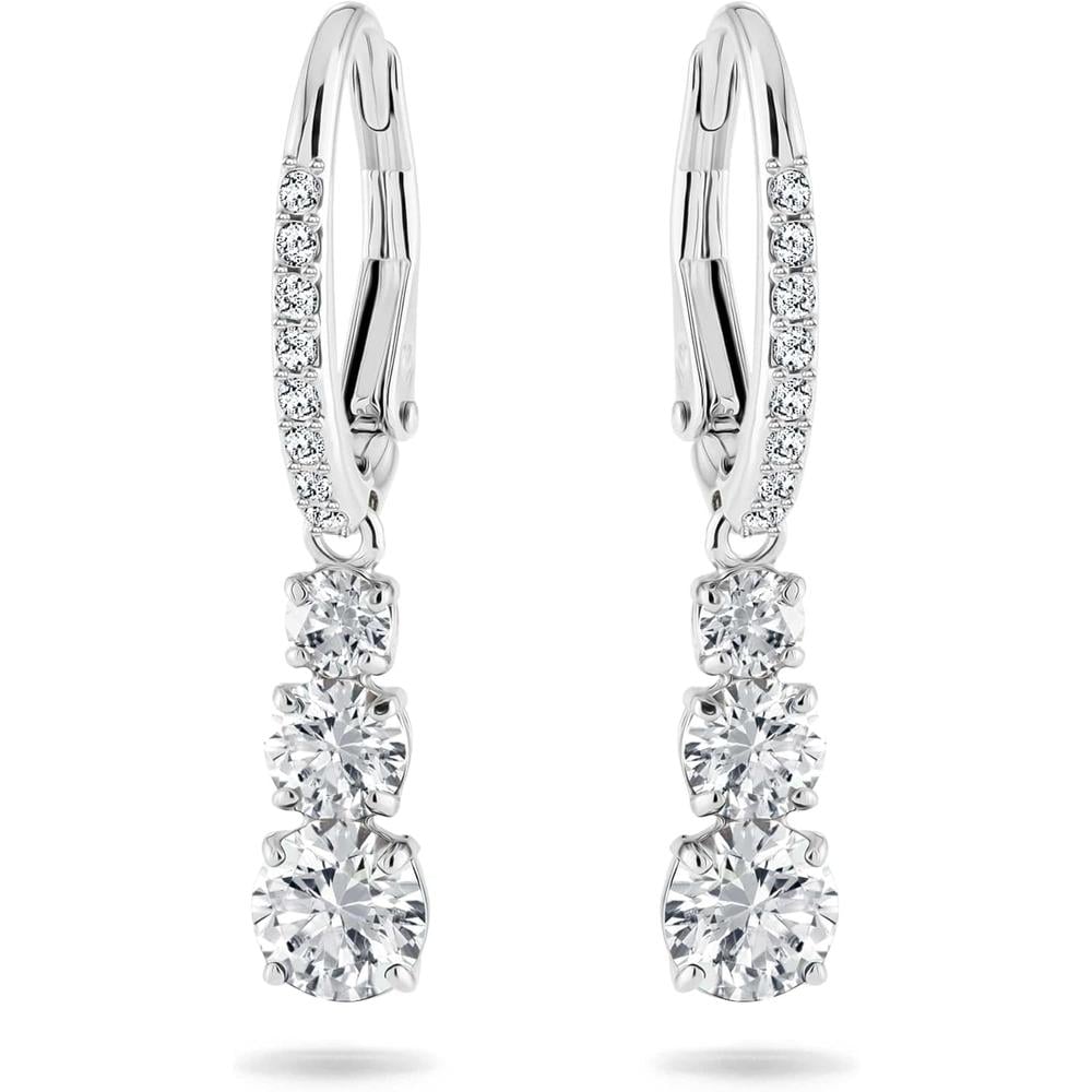 SWAROVSKI ARETES DROP TRILOGY STILLA ATTRACT RODIO | PLATEADO - 1