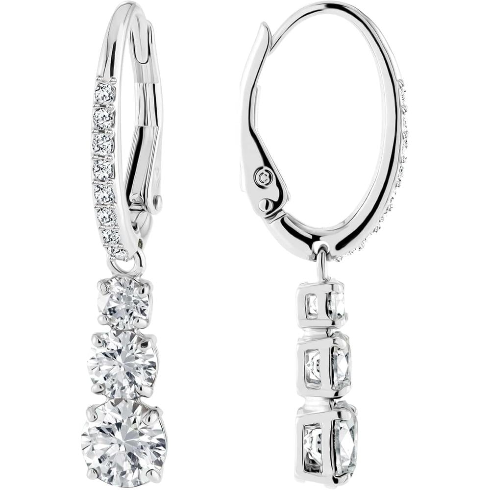 SWAROVSKI ARETES DROP TRILOGY STILLA ATTRACT RODIO | PLATEADO - 2
