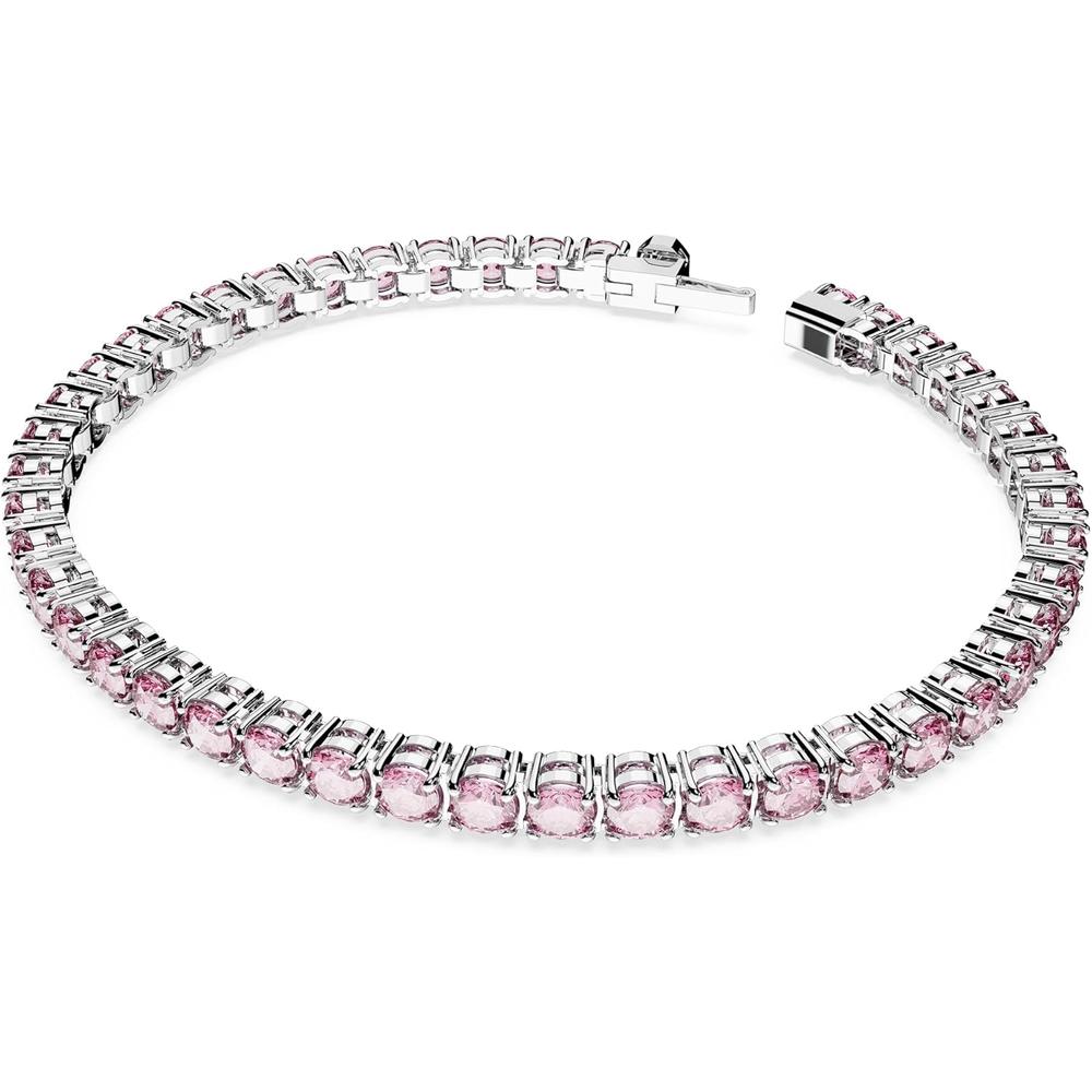 SWAROVSKI PULSERA TENNIS MATRIX RODIO EXTRA LARGE | ROSA - 2