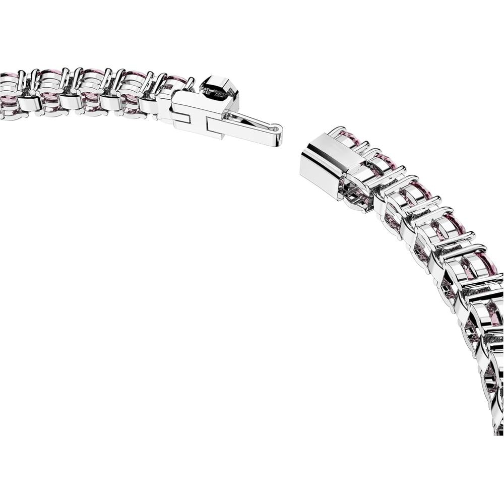 SWAROVSKI PULSERA TENNIS MATRIX RODIO EXTRA LARGE | ROSA - 3