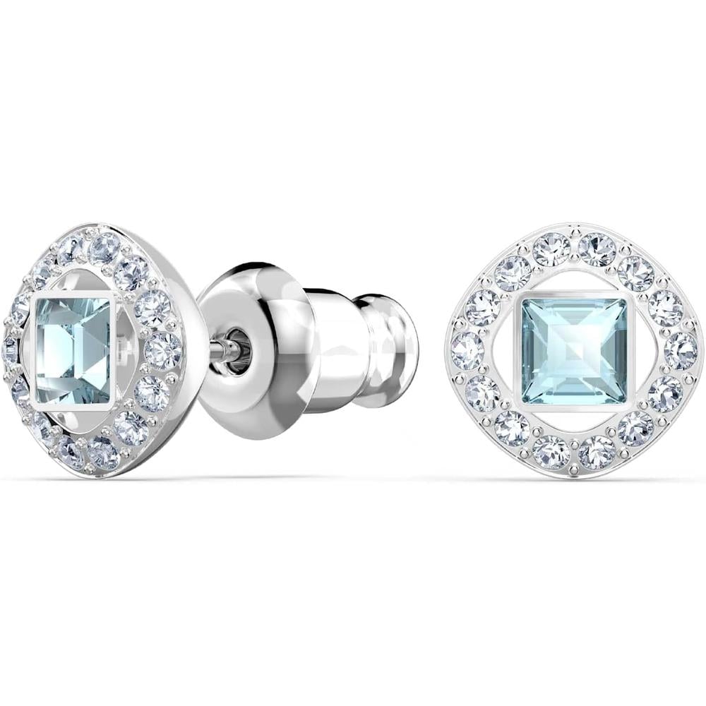 SWAROVSKI ARETES STUD CUADRADO ANGELIC SQUARE RODIO | AGUA - 2