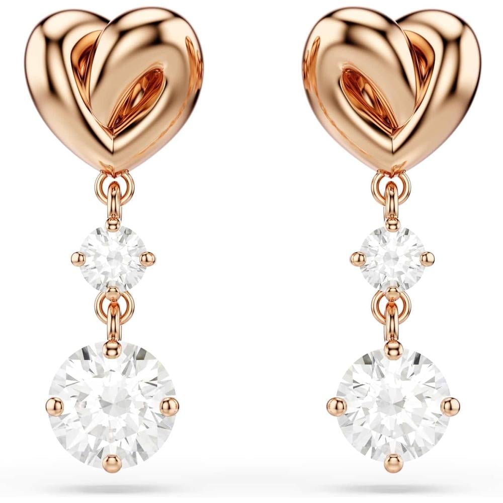 SWAROVSKI ARETES DROP CORAZÓN LIFELONG HEART ORO ROSA | ORO ROSA - 1