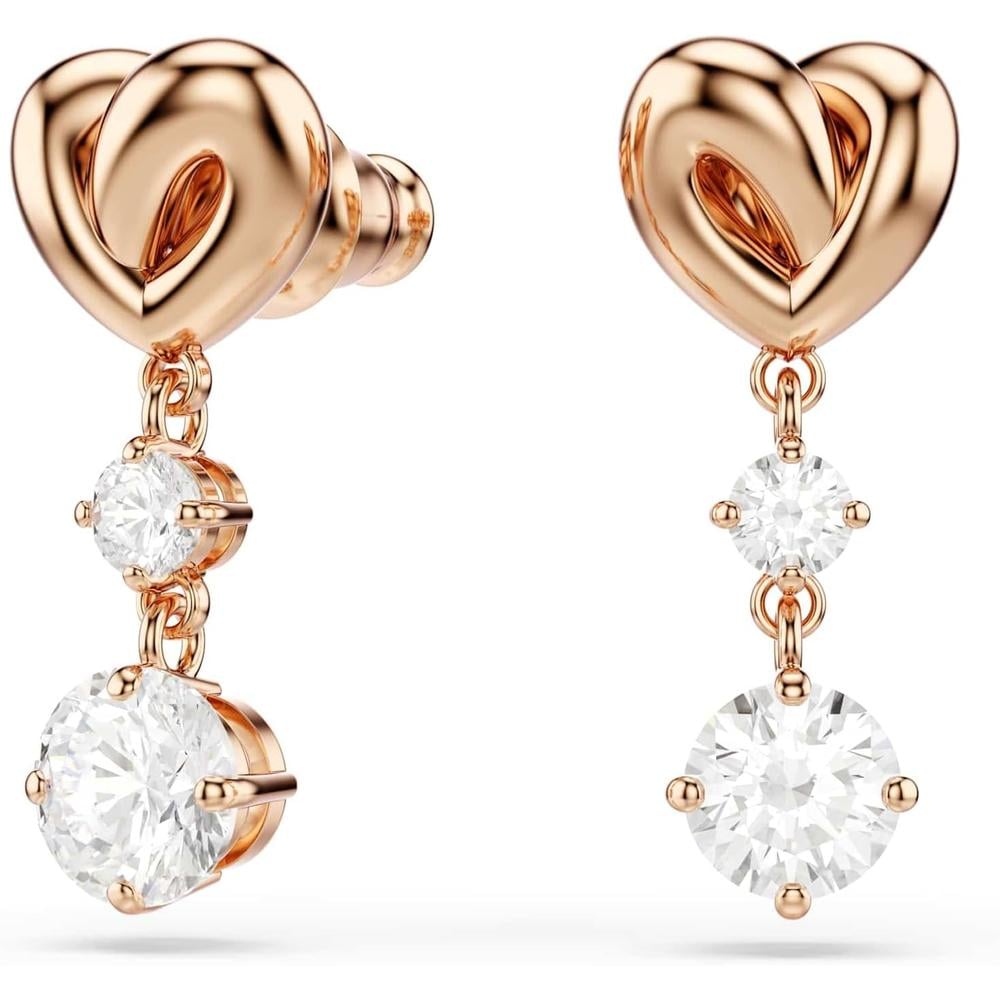 SWAROVSKI ARETES DROP CORAZÓN LIFELONG HEART ORO ROSA | ORO ROSA - 2