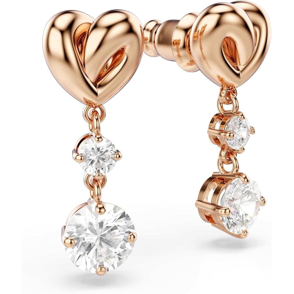 SWAROVSKI ARETES DROP CORAZÓN LIFELONG HEART ORO ROSA | ORO ROSA - 3