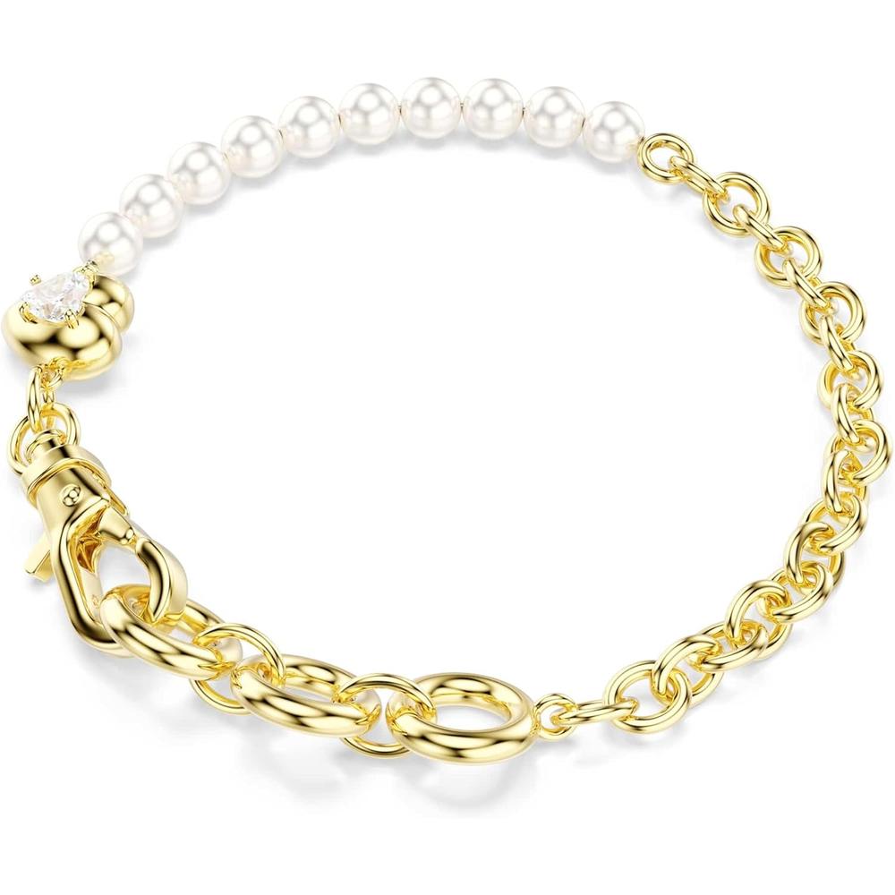 SWAROVSKI PULSERA CORAZÓN PERLA ORO | DORADO/BLANCO - 2