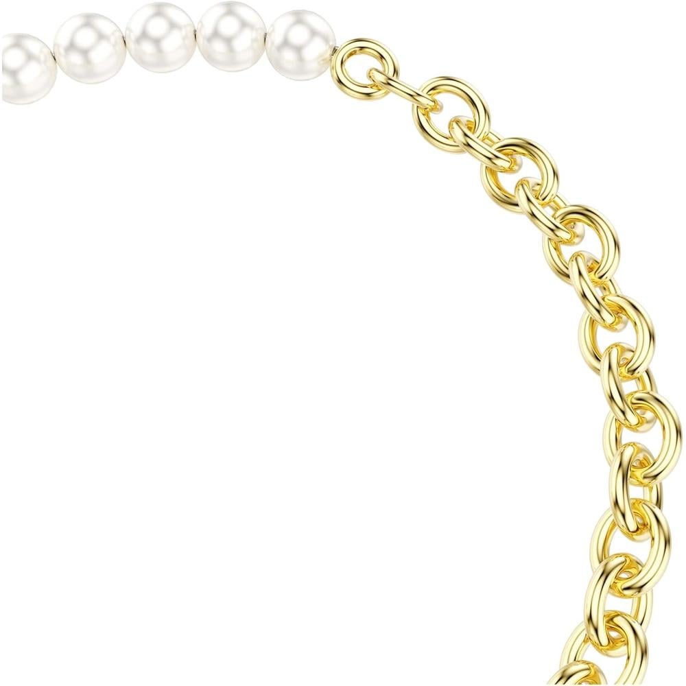 SWAROVSKI PULSERA CORAZÓN PERLA ORO | DORADO/BLANCO - 3