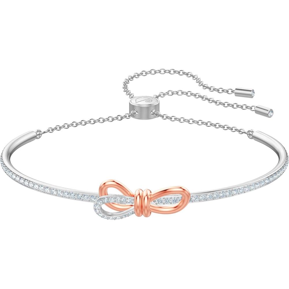 SWAROVSKI PULSERA BANGLE BOW LIFELONG MIXTO ORO ROSA Y RODIO | PLATA - 1