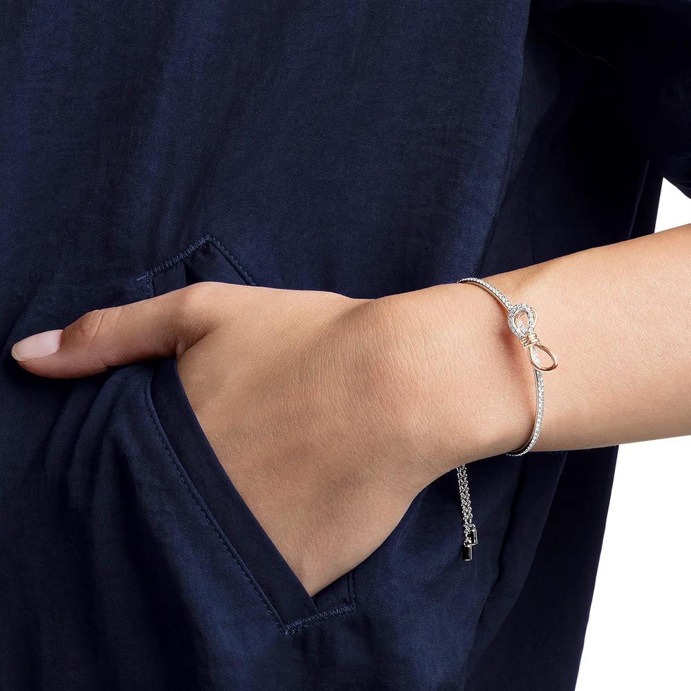 SWAROVSKI PULSERA BANGLE BOW LIFELONG MIXTO ORO ROSA Y RODIO | PLATA - 3