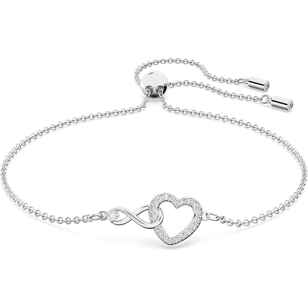 SWAROVSKI PULSERA INFINITO CORAZÓN HYPERBOLA | PLATEADO - 1