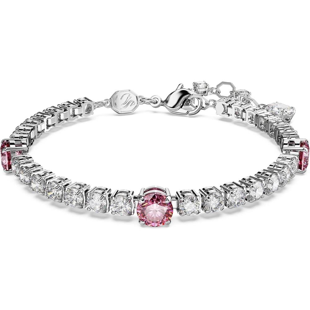SWAROVSKI PULSERA TENNIS MATRIX RODIO | ROSA - 1