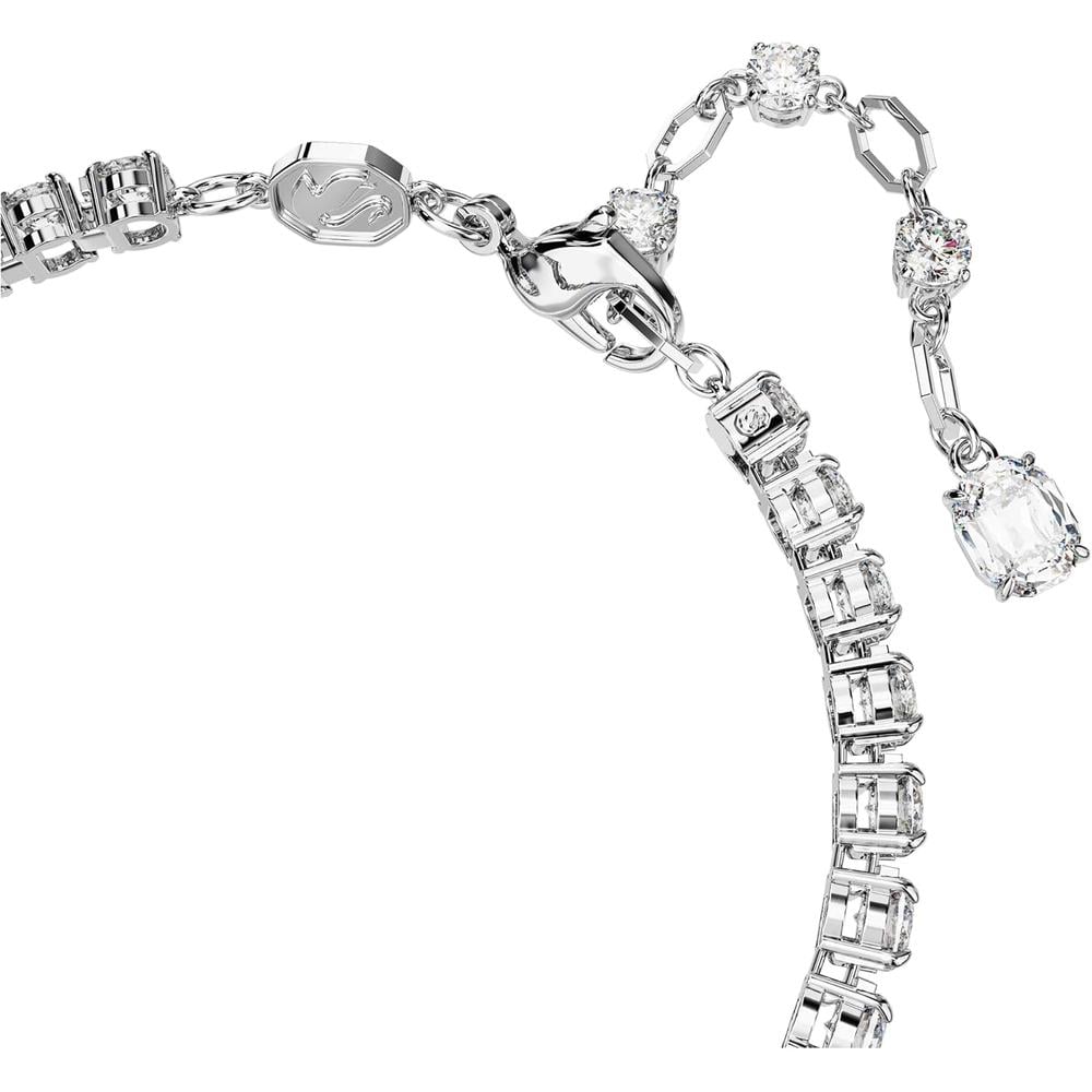 SWAROVSKI PULSERA TENNIS MATRIX RODIO | ROSA - 3