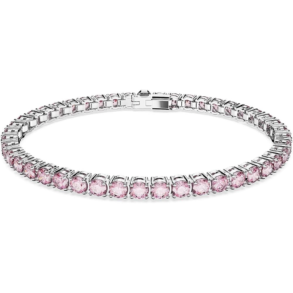 SWAROVSKI PULSERA TENNIS MATRIX RODIO MEDIUM | ROSA - 1