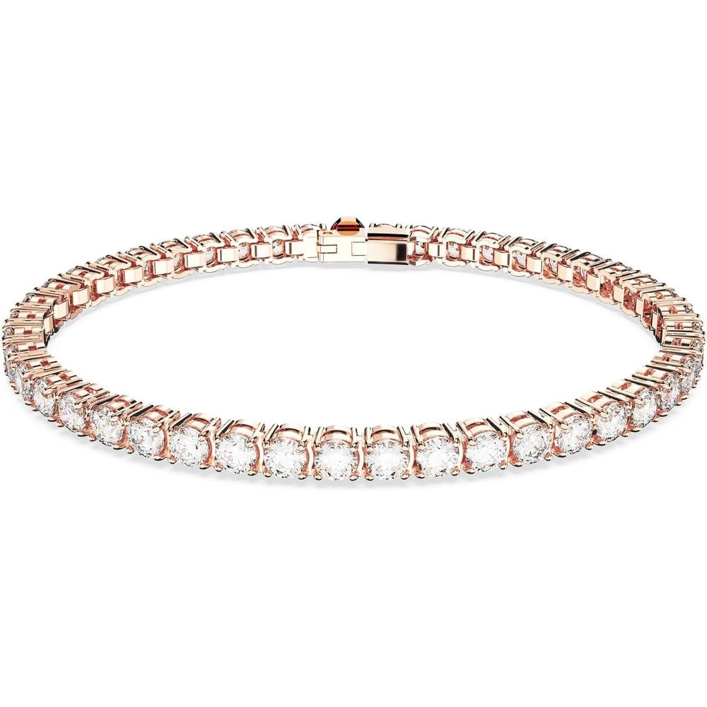 SWAROVSKI PULSERA TENNIS MATRIX ORO ROSA LARGE | ORO ROSA - 1