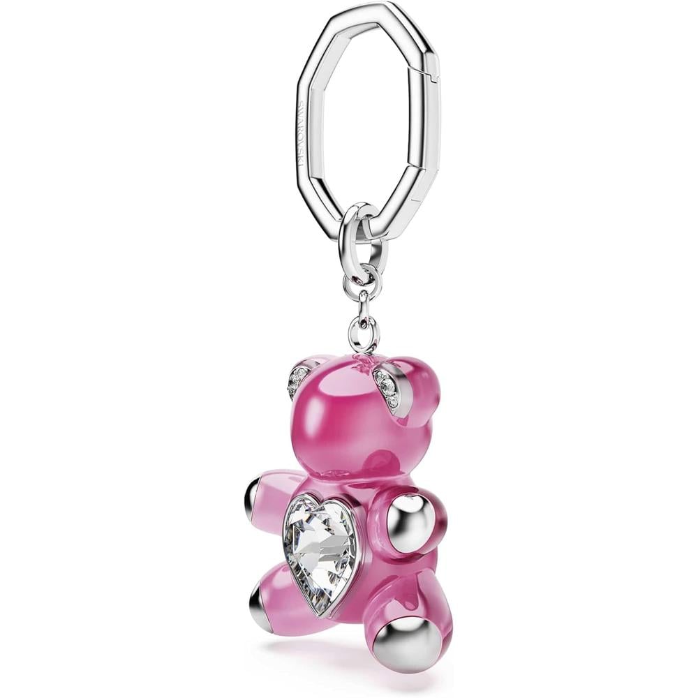SWAROVSKI LLAVERO OSO CORAZÓN RODIO | ROSA - 2