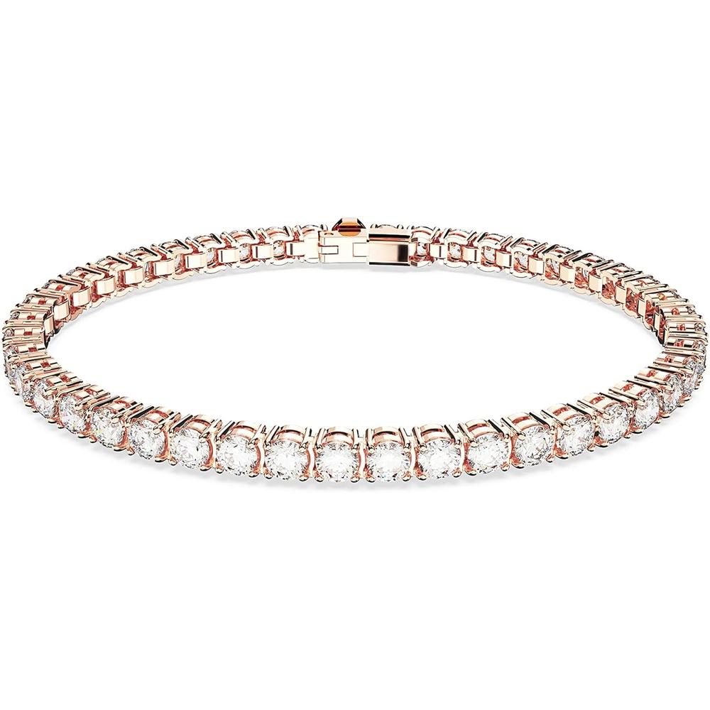 SWAROVSKI PULSERA TENNIS MATRIX ORO ROSA MEDIUM | ORO ROSA - 1