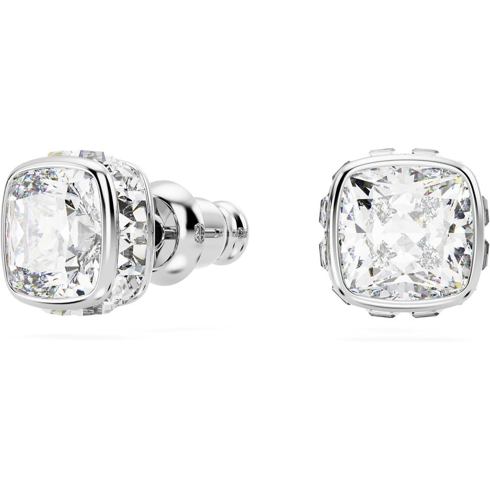 SWAROVSKI ARETES STUD CUADRADO BIRTHSTONE ABRIL RODIO | PLATEADO - 2