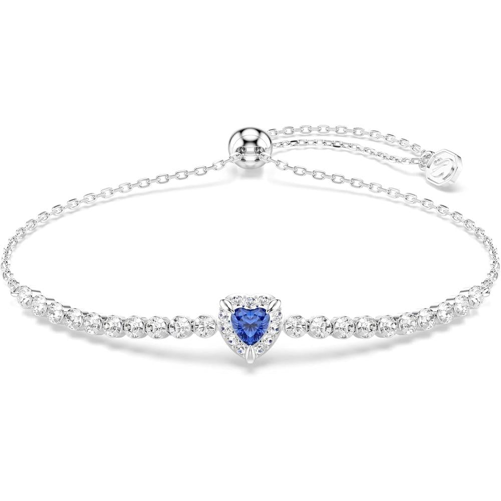 SWAROVSKI PULSERA CORAZÓN RODIO | PLATEADO/AZUL - 1