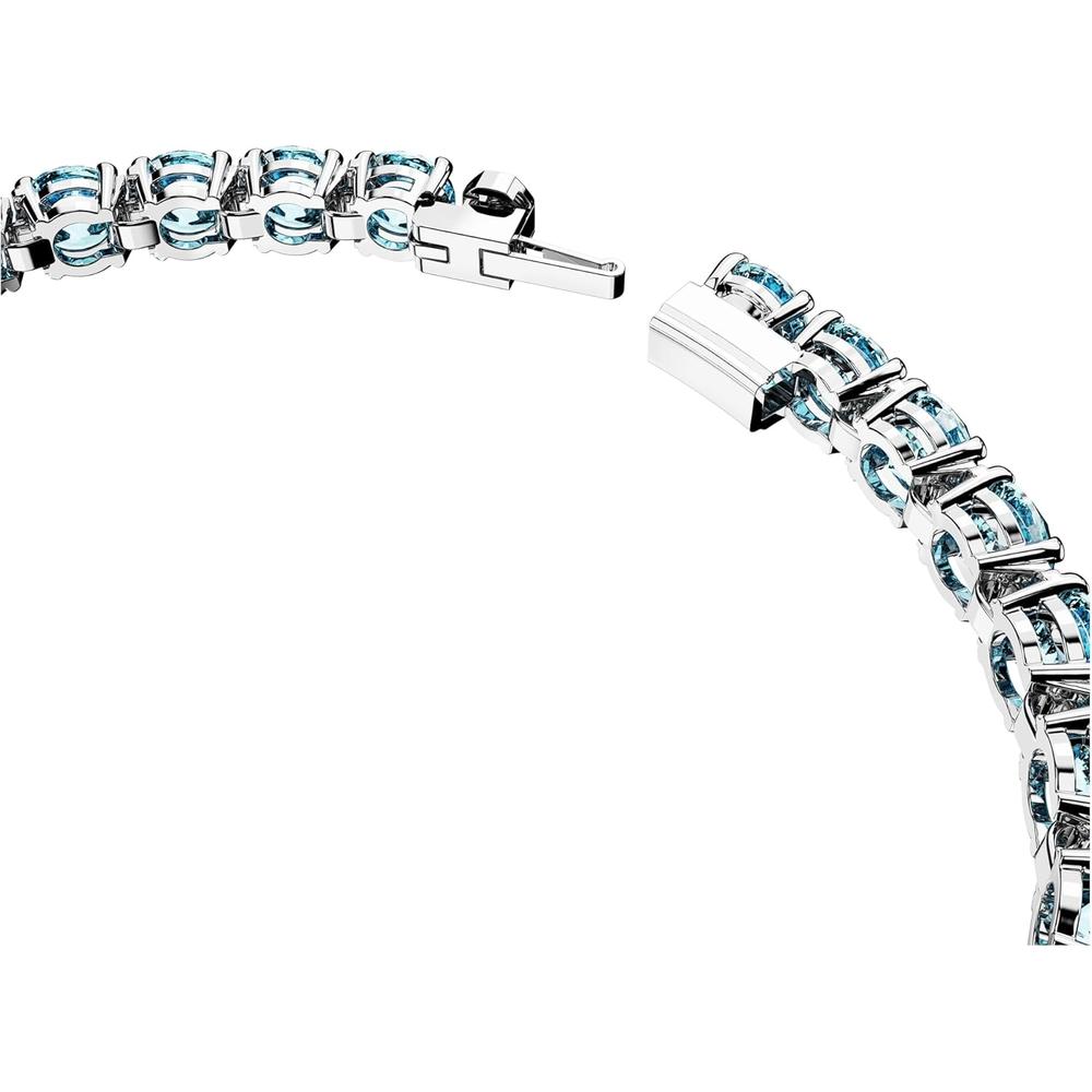 SWAROVSKI PULSERA TENNIS MATRIX RODIO LARGE | AZUL - 3