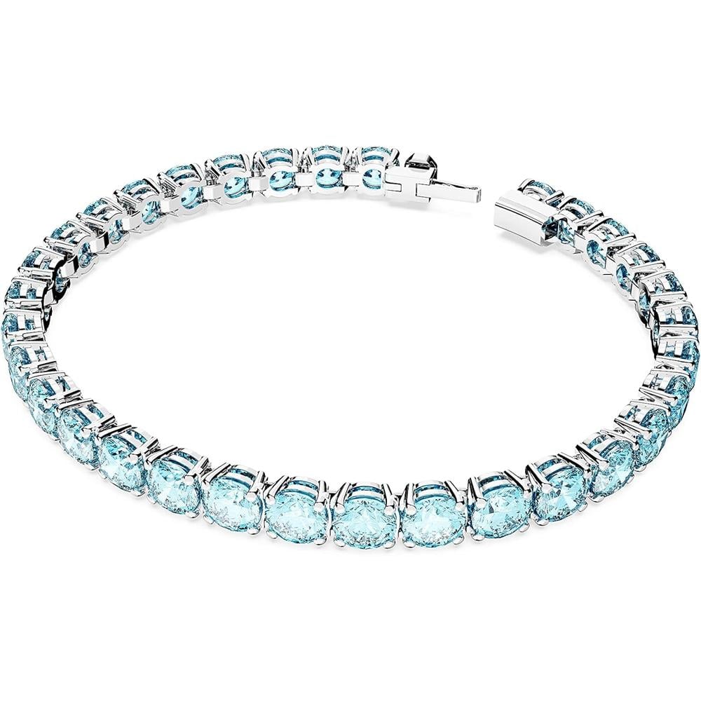 SWAROVSKI PULSERA TENNIS MATRIX RODIO SMALL | AZUL - 2