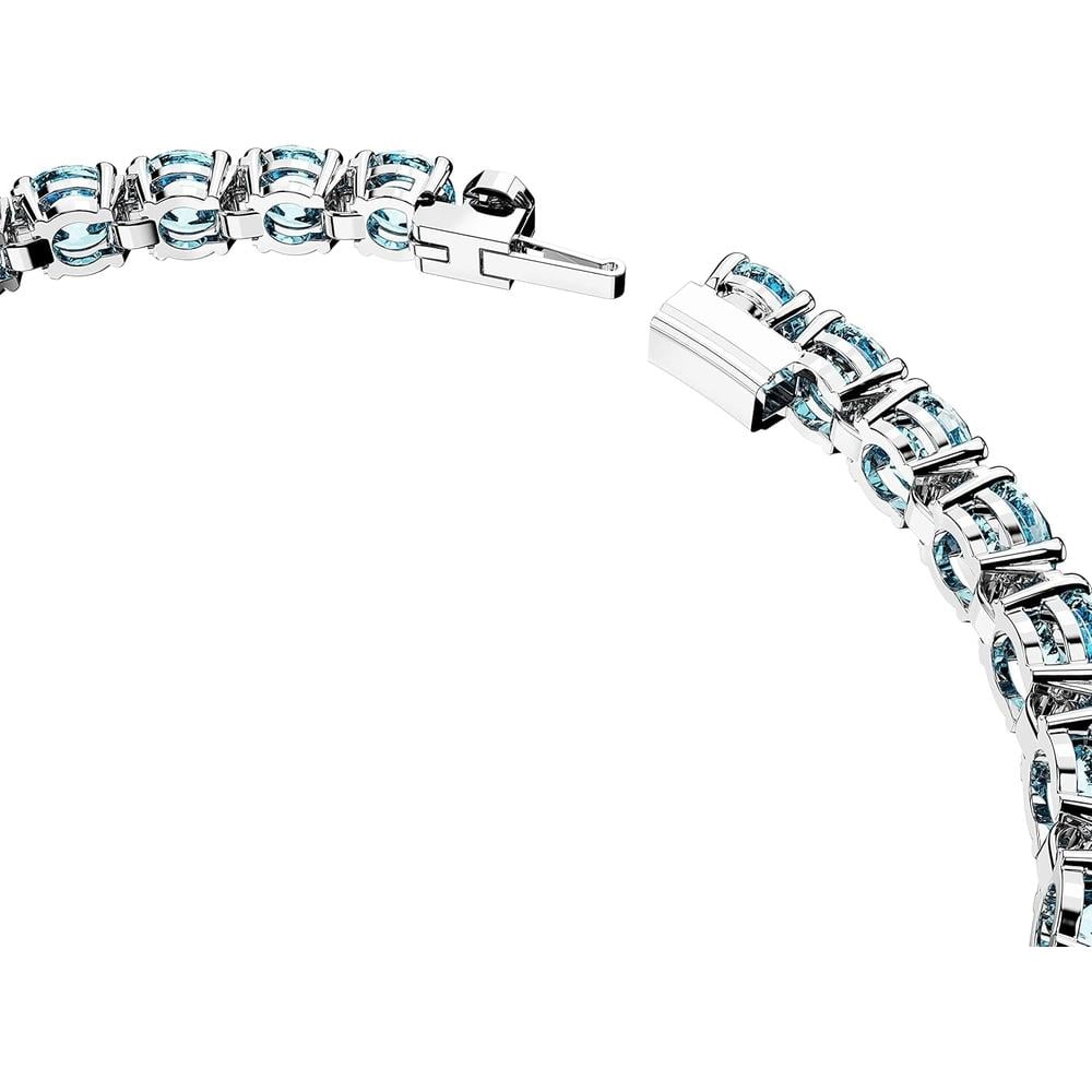 SWAROVSKI PULSERA TENNIS MATRIX RODIO SMALL | AZUL - 3
