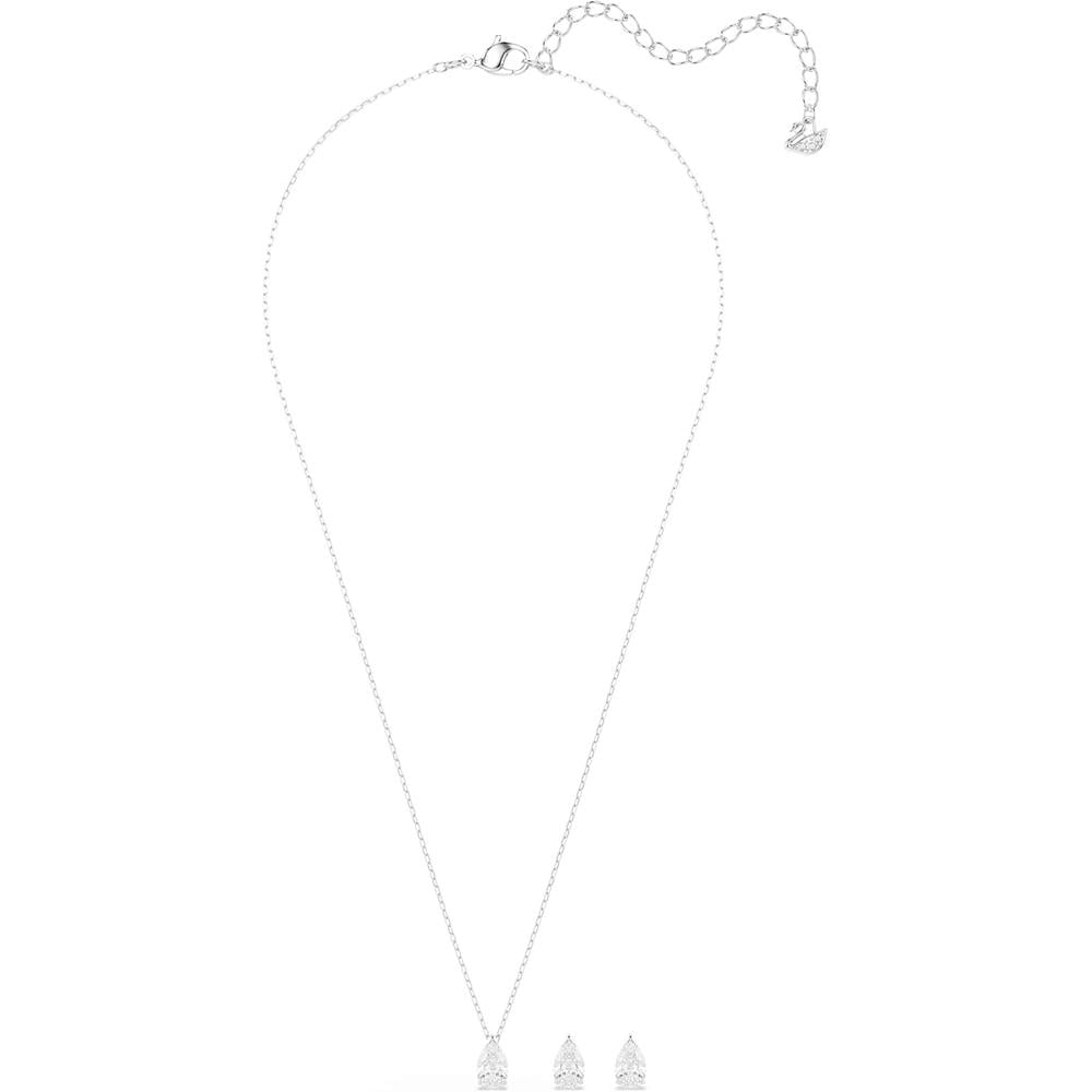 SWAROVSKI SET COLLAR Y ARETES GOTA STILLA ATTRACT RODIO | TRANSPARENTE - 2