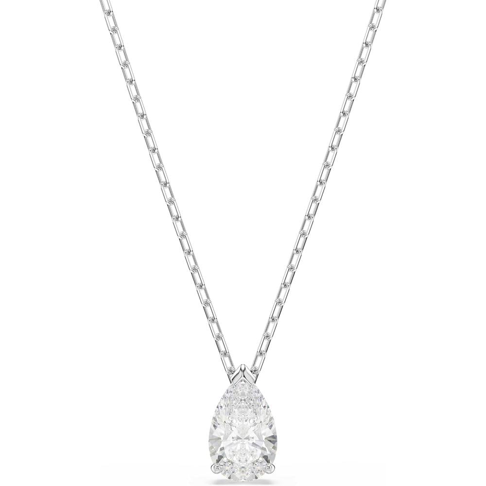 SWAROVSKI SET COLLAR Y ARETES GOTA STILLA ATTRACT RODIO | TRANSPARENTE - 3