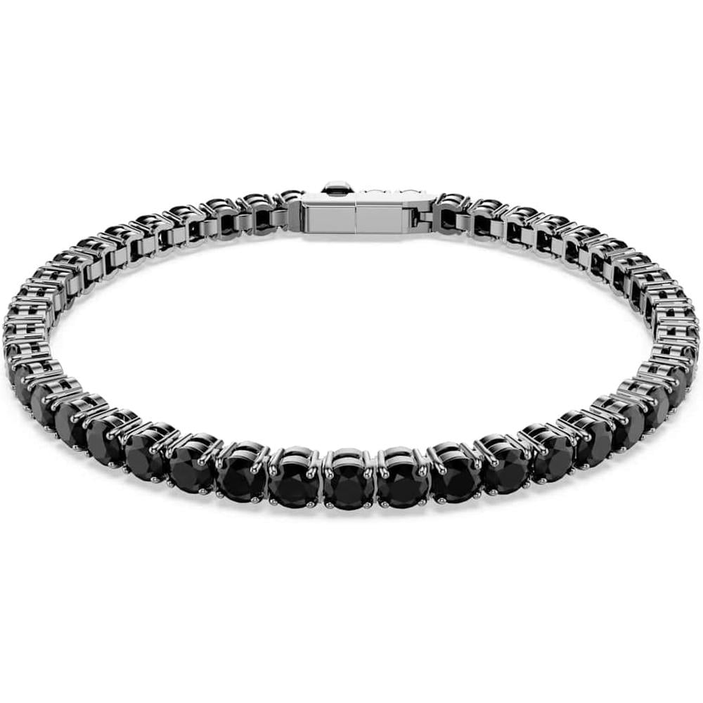 SWAROVSKI PULSERA TENNIS MATRIX RUTENIO MEDIUM | NEGRO - 1