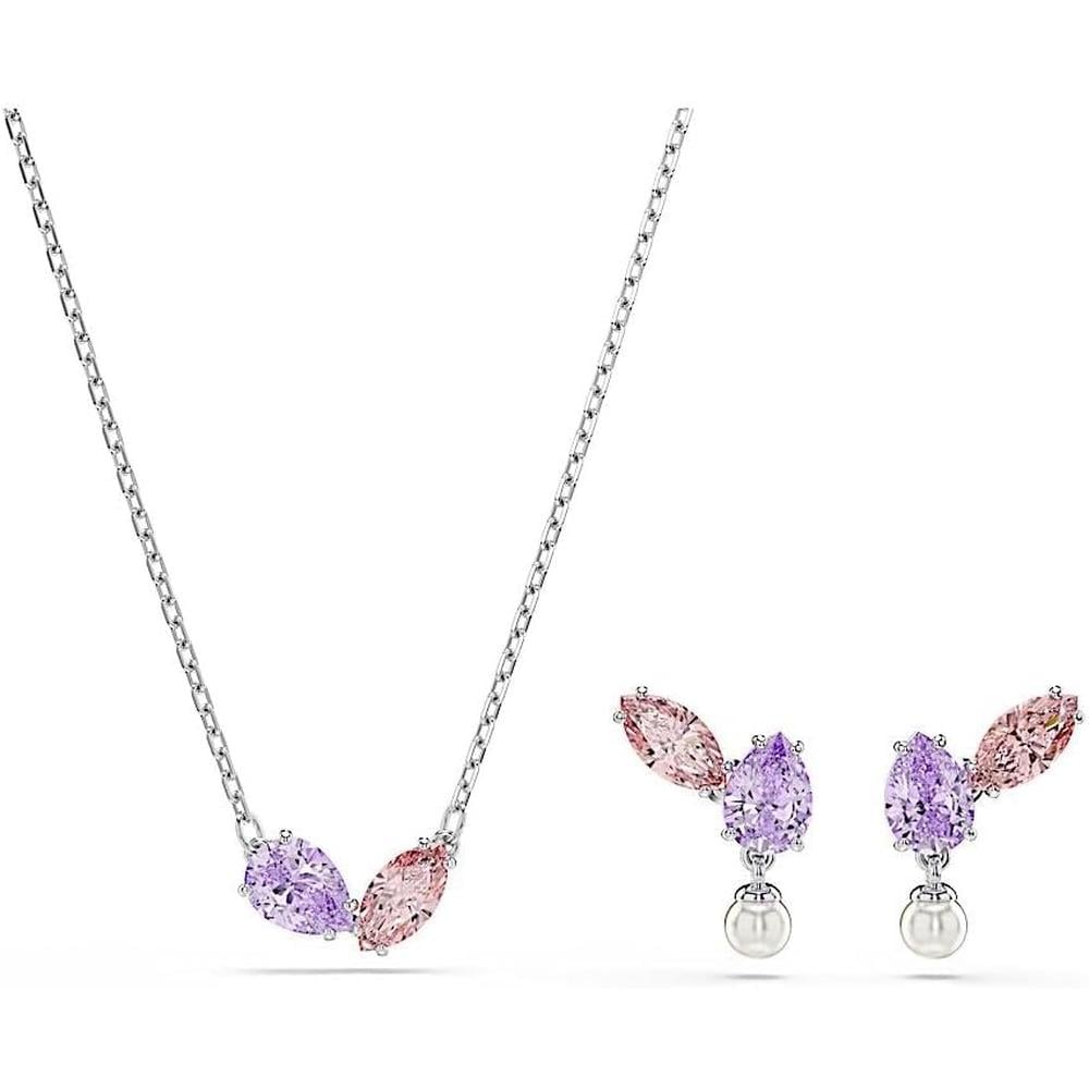 SWAROVSKI X ARIANA GRANDE SET JOYERÍA CRISTALES RODIO | MULTICOLOR - 1