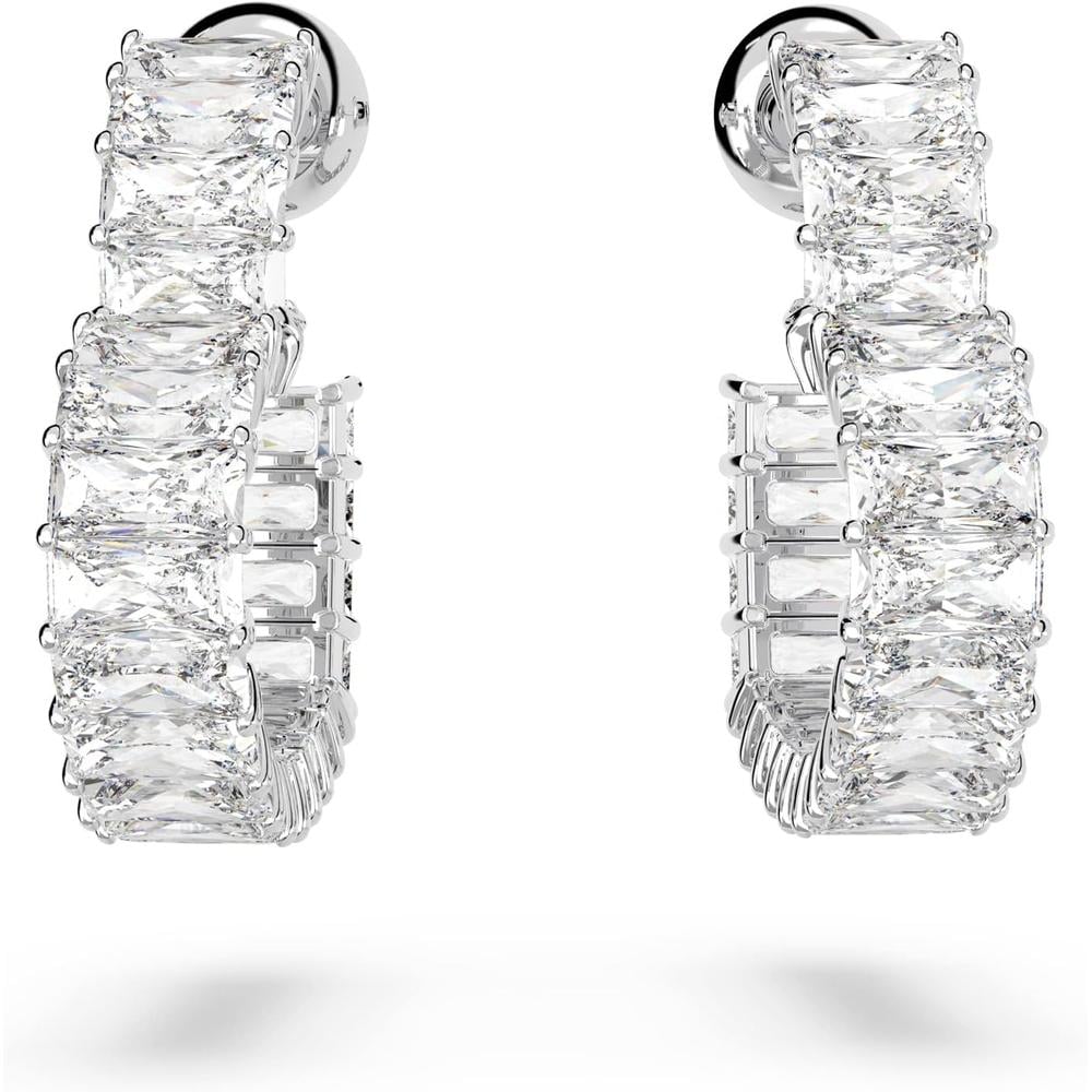 SWAROVSKI ARETES HOOP CORAZON MATRIX RODIO | RODIO - 2
