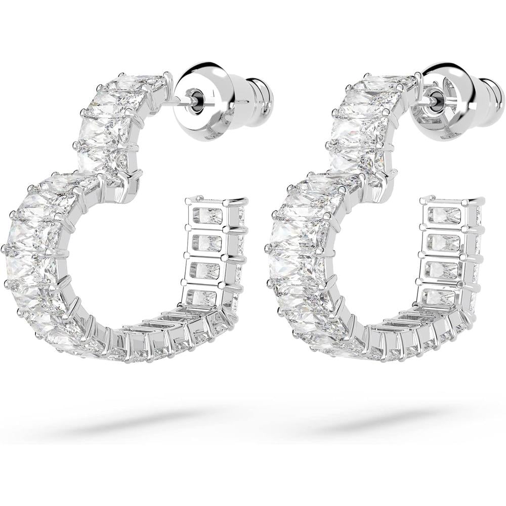 SWAROVSKI ARETES HOOP CORAZON MATRIX RODIO | RODIO - 3