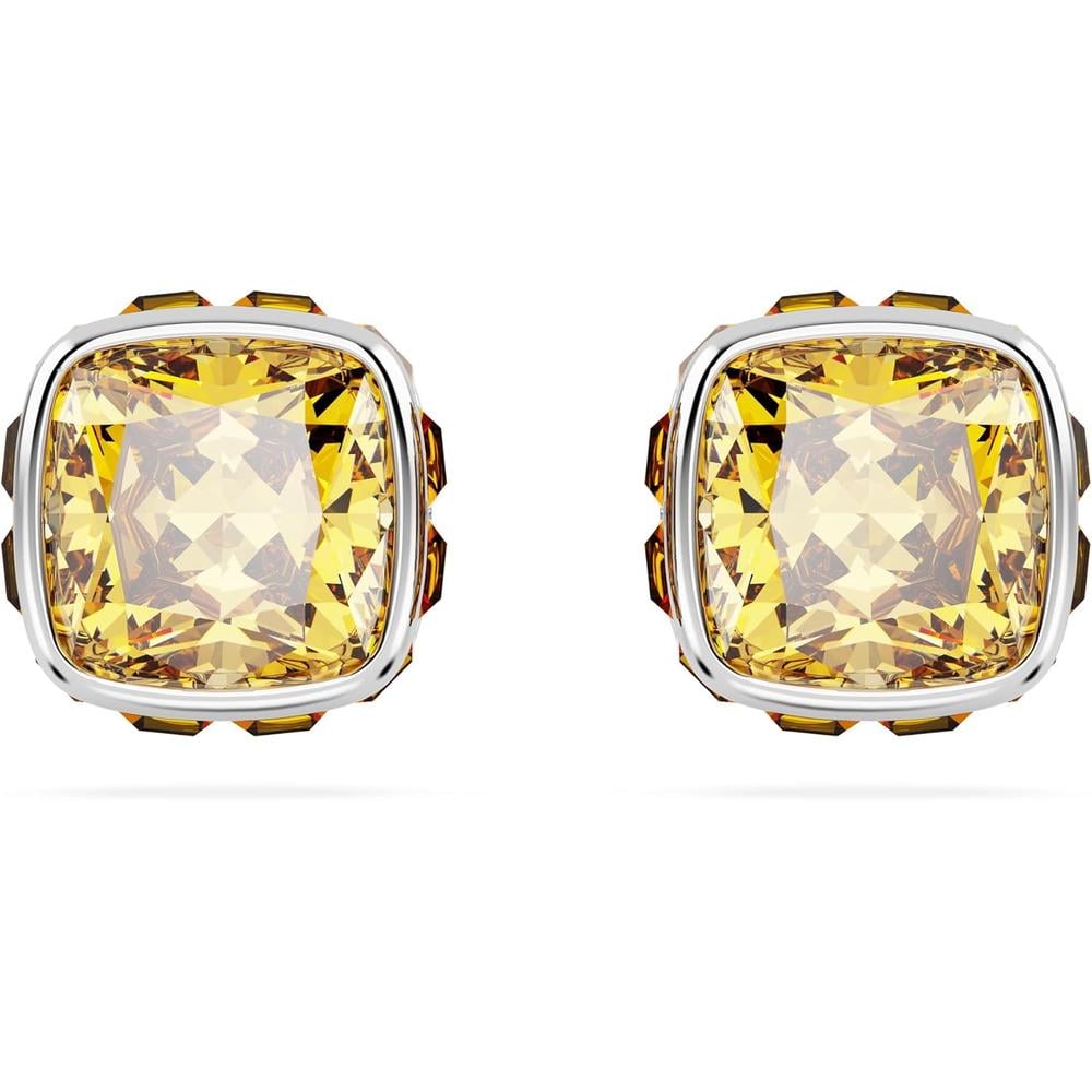 SWAROVSKI ARETES STUD CUADRADO BIRTHSTONE NOVIEMBRE RODIO | DORADO - 1