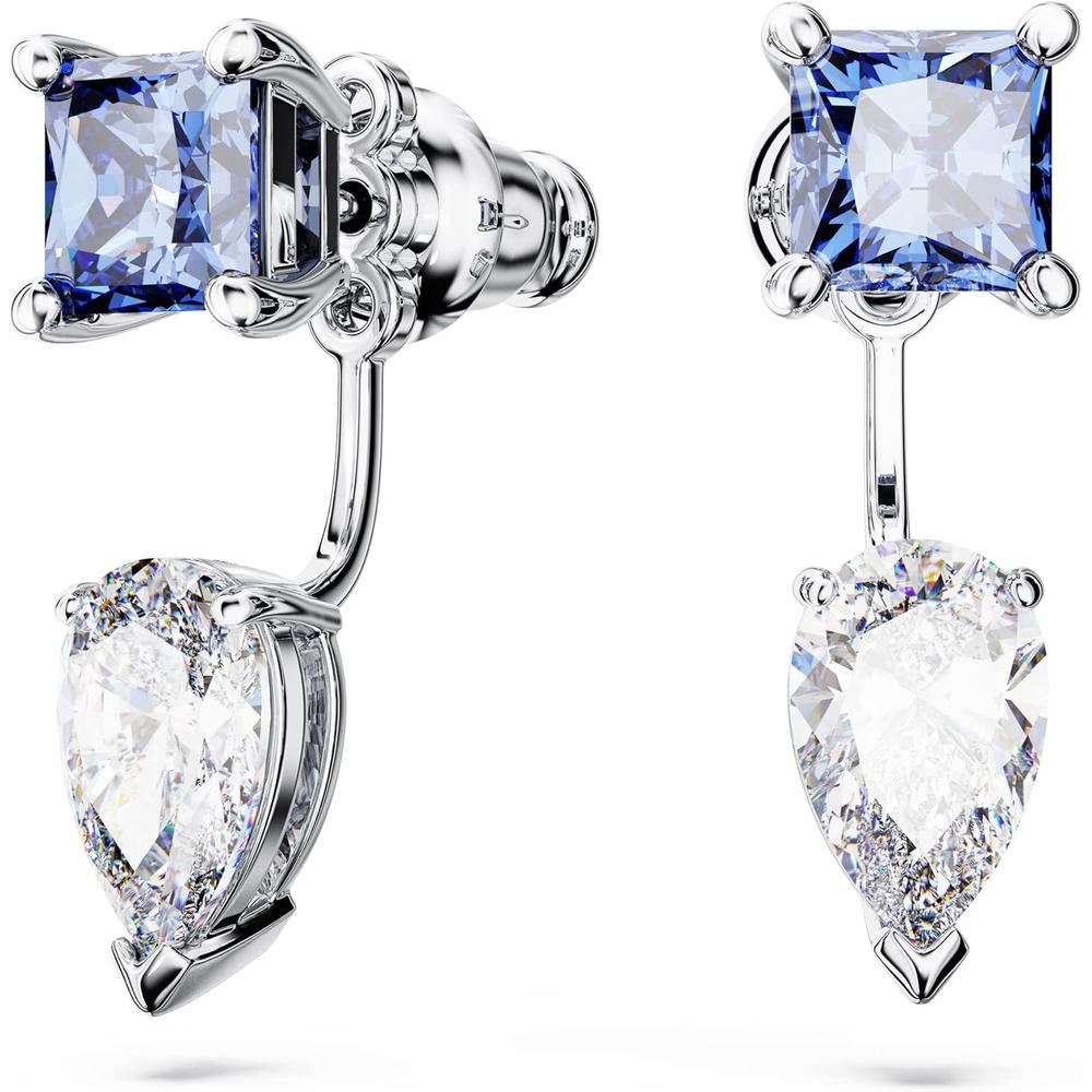 SWAROVSKI ARETES COLGANTES MIXTO MESMERA RODIO | PLATEADO/AZUL - 1