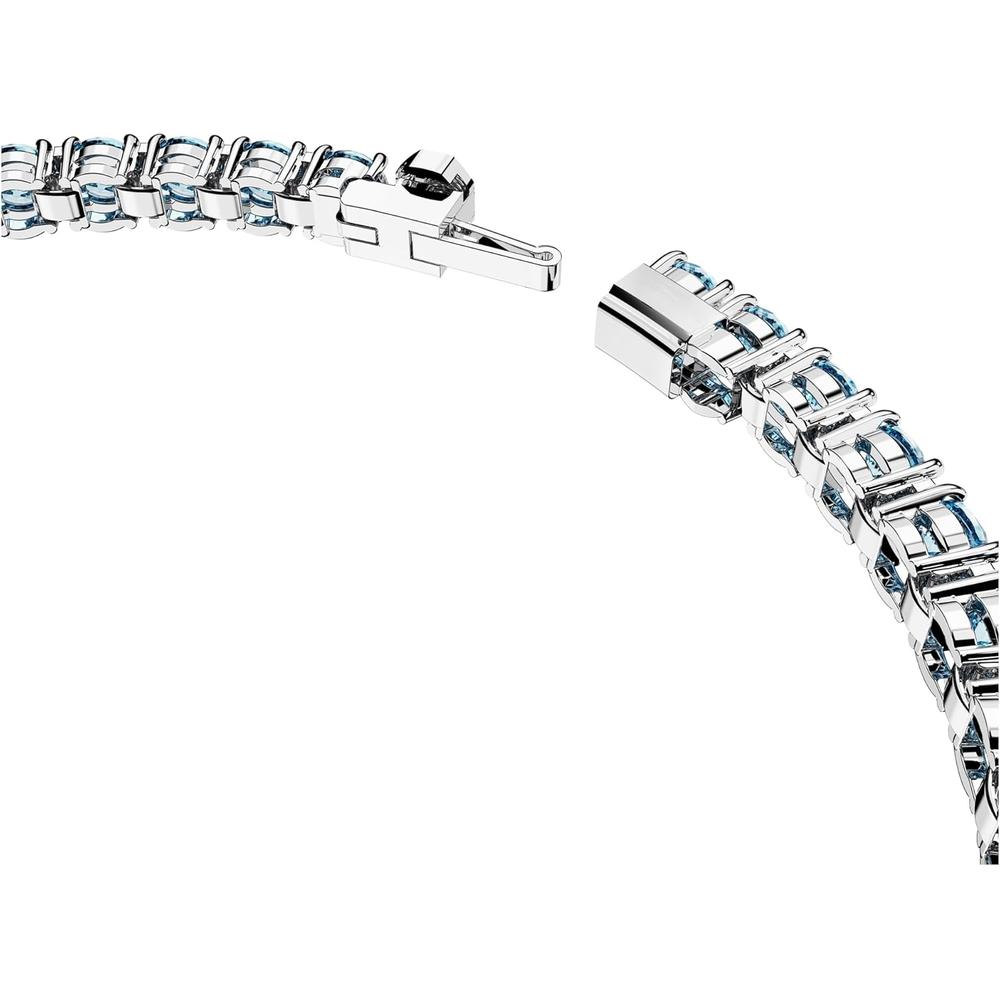 SWAROVSKI PULSERA TENNIS MATRIX RODIO EXTRA LARGE | AZUL - 3