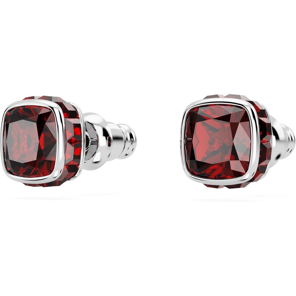 SWAROVSKI ARETES STUD CUADRADO BIRTHSTONE ENERO | ROJO OSCURO - 3