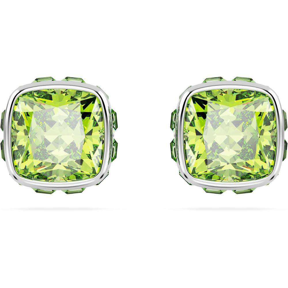 SWAROVSKI ARETES STUD CUADRADO BIRTHSTONE AGOSTO RODIO | VERDE - 1