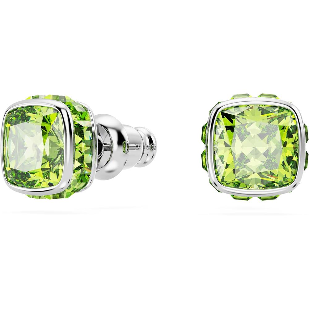 SWAROVSKI ARETES STUD CUADRADO BIRTHSTONE AGOSTO RODIO | VERDE - 2