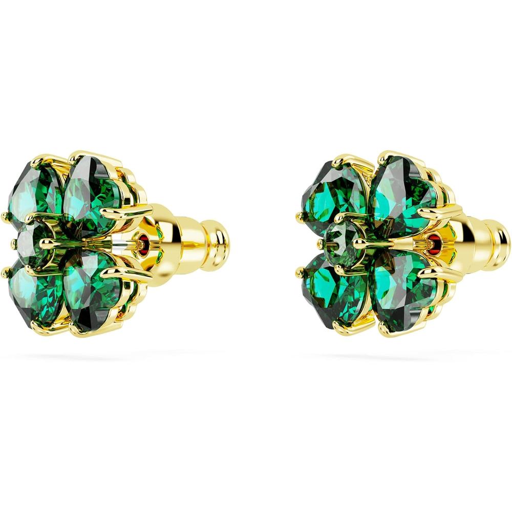 SWAROVSKI ARETES STUD TREBOL IDYLLIA ORO | VERDE - 3