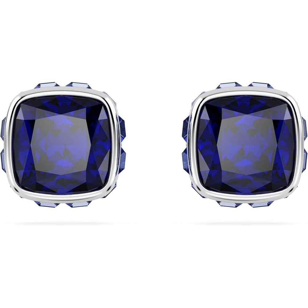 SWAROVSKI ARETES STUD CUADRADO BIRTHSTONE SEPTIEMBRE RODIO | AZUL - 1