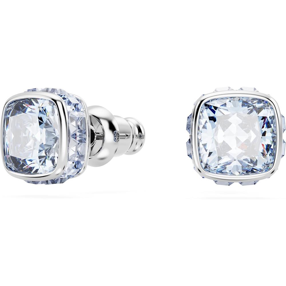 SWAROVSKI ARETES STUD CUADRADO BIRTHSTONE MARZO RODIO | AZUL - 2