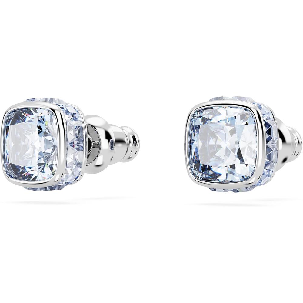 SWAROVSKI ARETES STUD CUADRADO BIRTHSTONE MARZO RODIO | AZUL - 3