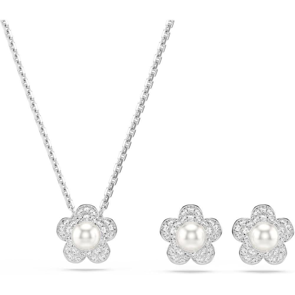 SWAROVSKI X ARIANA GRANDE SET JOYERÍA FLORES RODIO | TRANSPARENTE - 1