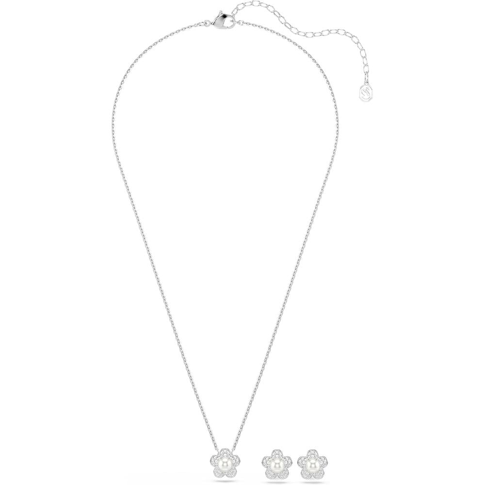 SWAROVSKI X ARIANA GRANDE SET JOYERÍA FLORES RODIO | TRANSPARENTE - 2