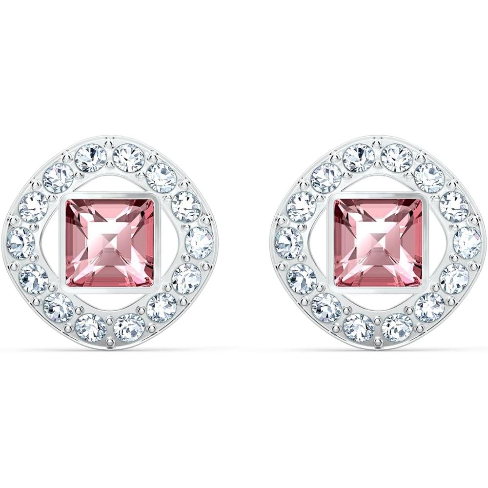 SWAROVSKI ARETES STUD CUADRADO ANGELIC SQUARE RODIO | ROSA - 1