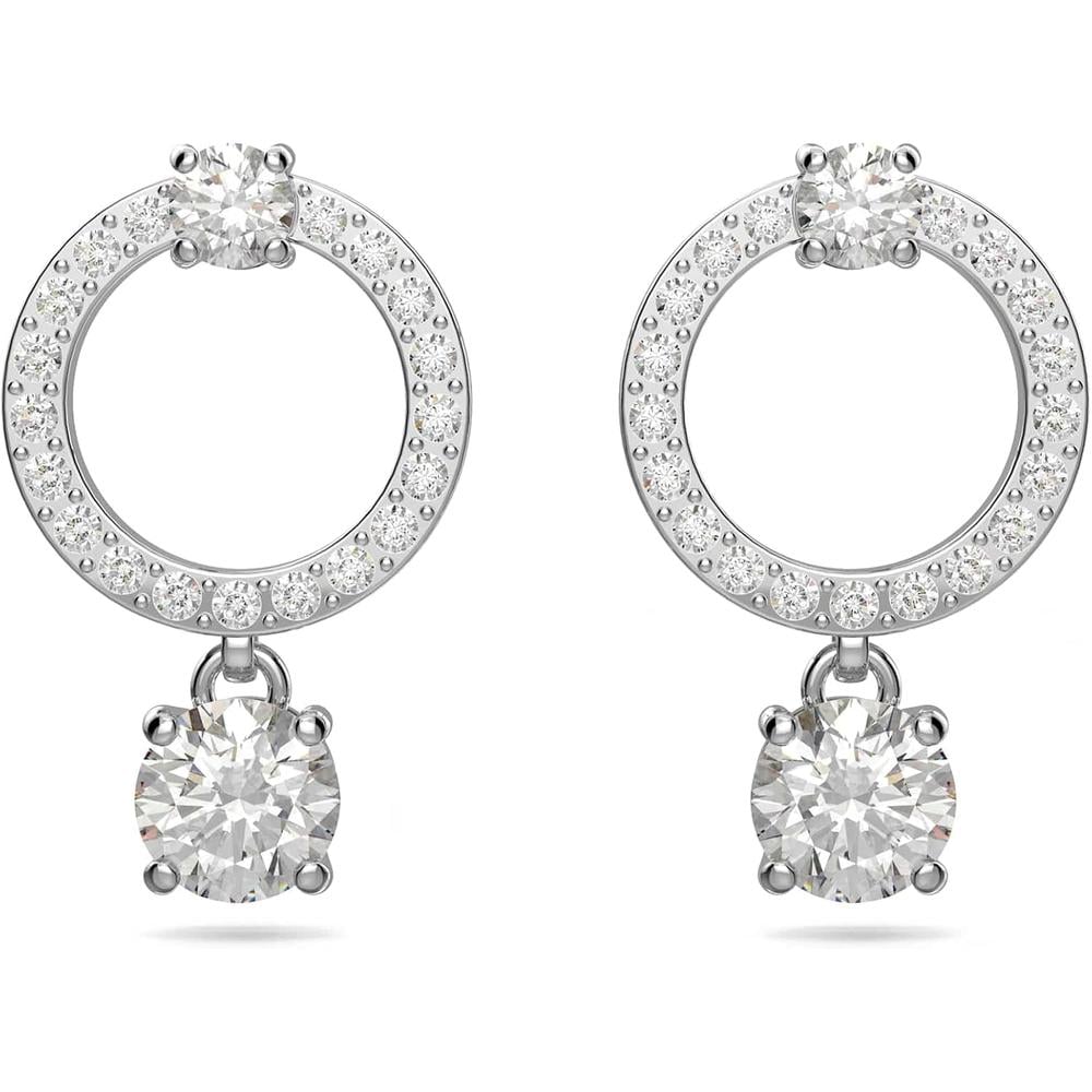 SWAROVSKI ARETES STUD CÍRCULO ATTRACT RODIO | PLATEADO - 1