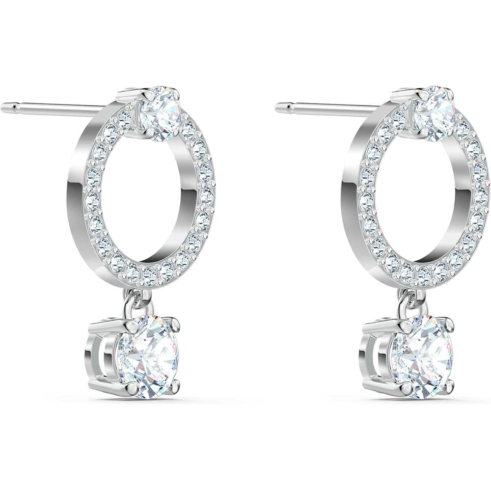 SWAROVSKI ARETES STUD CÍRCULO ATTRACT RODIO | PLATEADO - 3