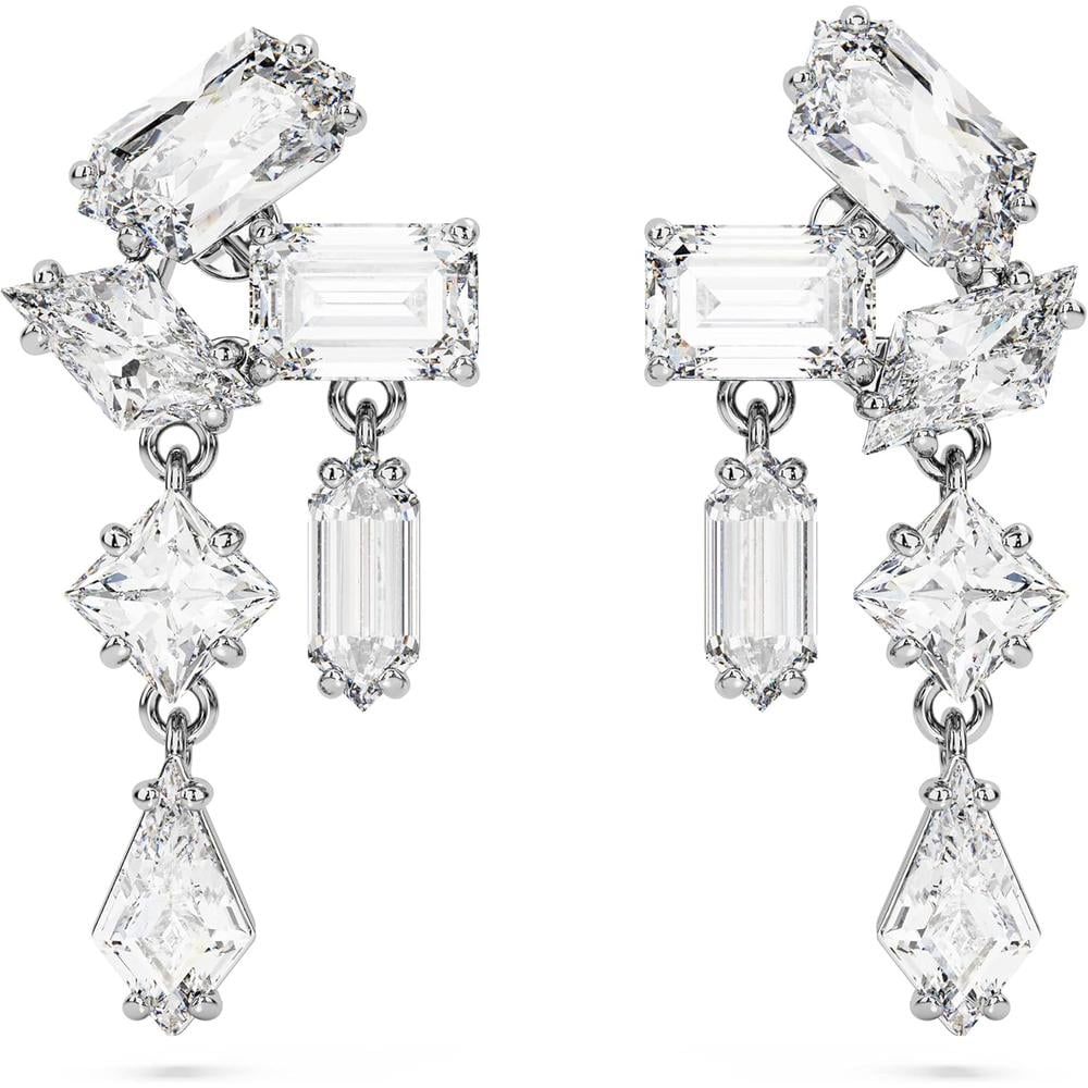 SWAROVSKI ARETES COLGANTES CORTOS MIXTO MESMERA RODIO | PLATEADO - 1