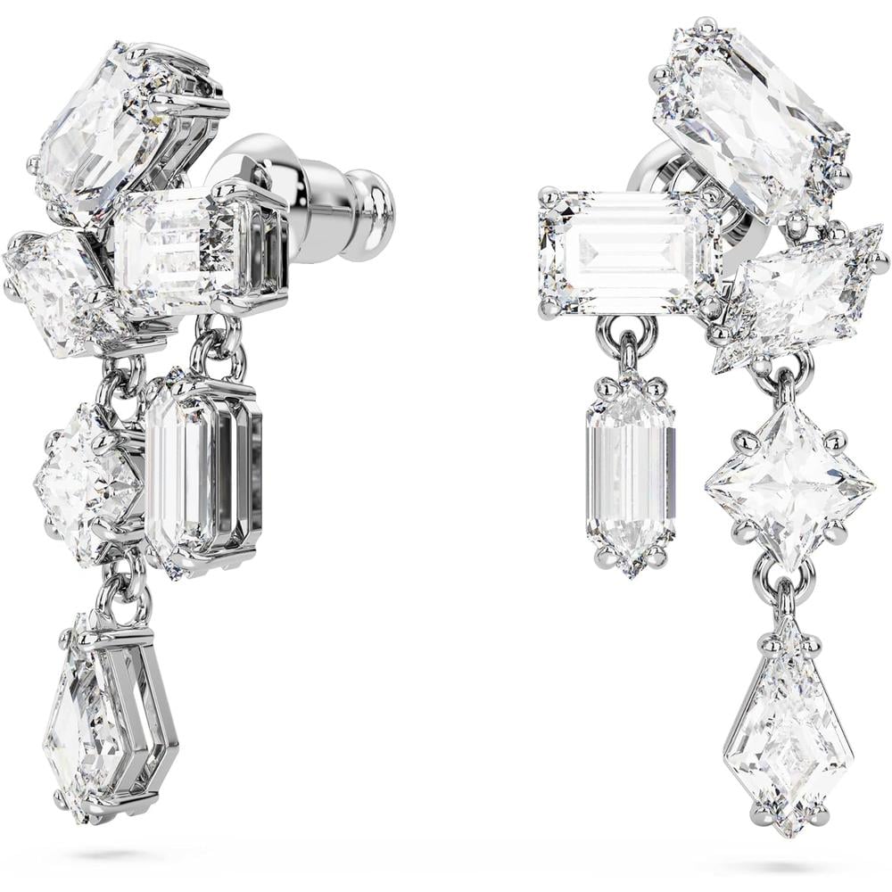 SWAROVSKI ARETES COLGANTES CORTOS MIXTO MESMERA RODIO | PLATEADO - 2