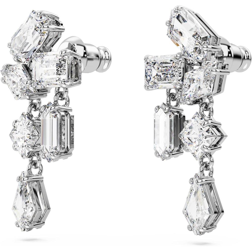 SWAROVSKI ARETES COLGANTES CORTOS MIXTO MESMERA RODIO | PLATEADO - 3