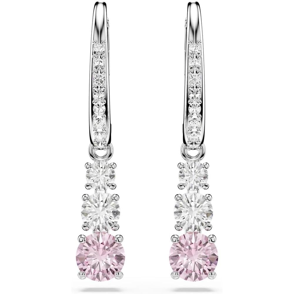 SWAROVSKI ARETES ARO CRISTALES PAVÉ RODIO | ROSA/PLATEADO - 2